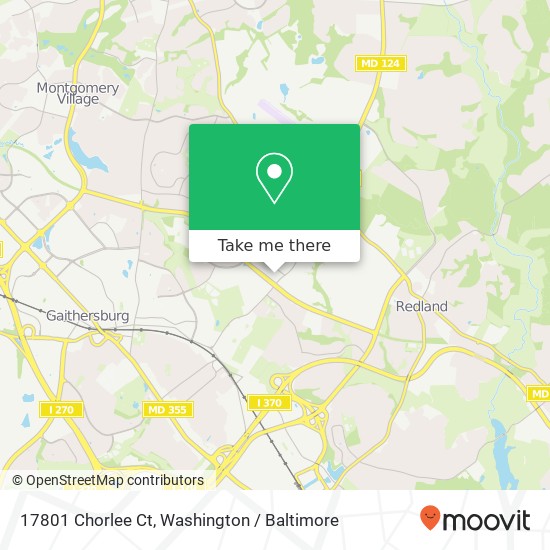 Mapa de 17801 Chorlee Ct, Gaithersburg, MD 20877