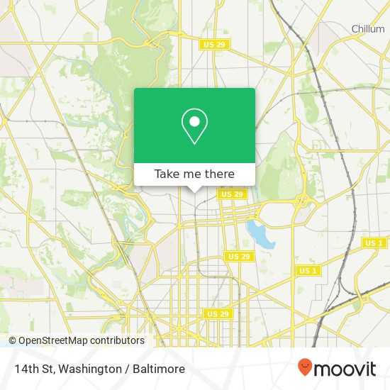 Mapa de 14th St, Washington, DC 20010
