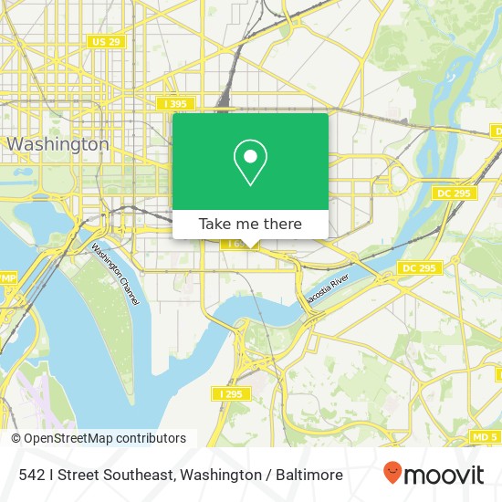 Mapa de 542 I Street Southeast, 542 I St SE, Washington, DC 20003, USA