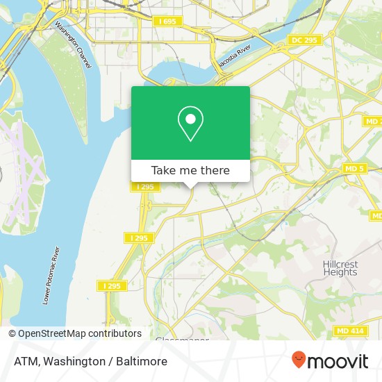 Mapa de ATM, 2713 Martin Luther King Jr Ave SE Washington, DC 20032