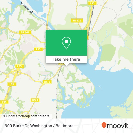 Mapa de 900 Burke Dr, Woodbridge, VA 22191