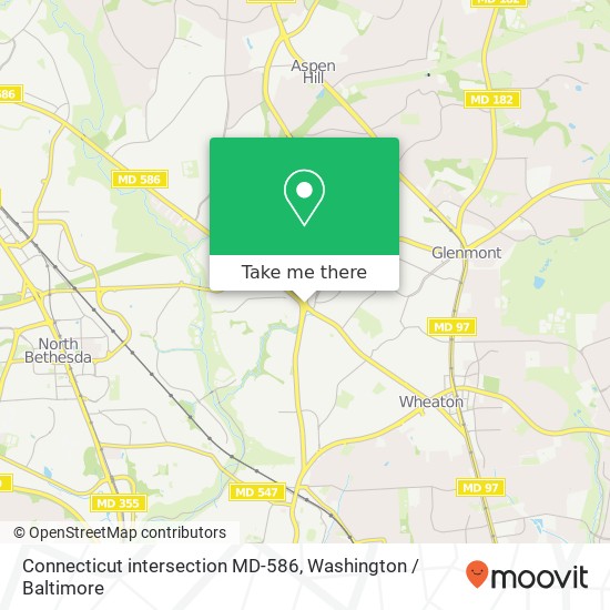 Mapa de Connecticut intersection MD-586, Silver Spring, MD 20902