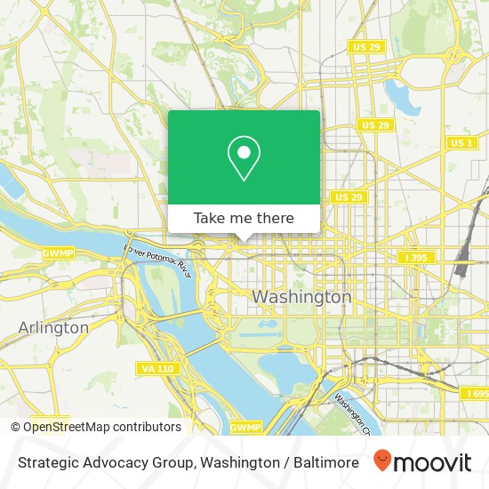 Mapa de Strategic Advocacy Group, 2121 K St NW