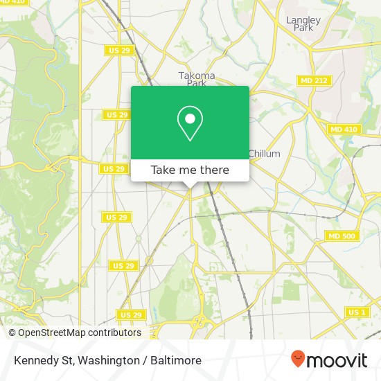 Mapa de Kennedy St, Washington, DC 20011