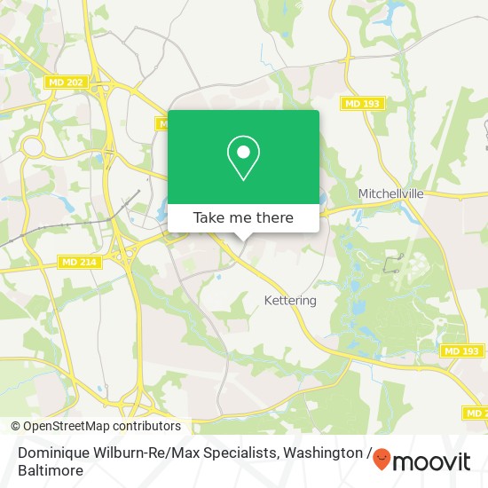 Mapa de Dominique Wilburn-Re / Max Specialists, 10460 Campus Way S Upper Marlboro, MD 20774