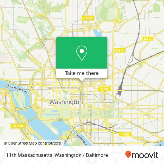 11th Massachusetts, Washington, DC 20005 map