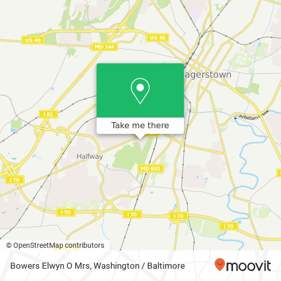 Bowers Elwyn O Mrs, 1123 Moller Ave map