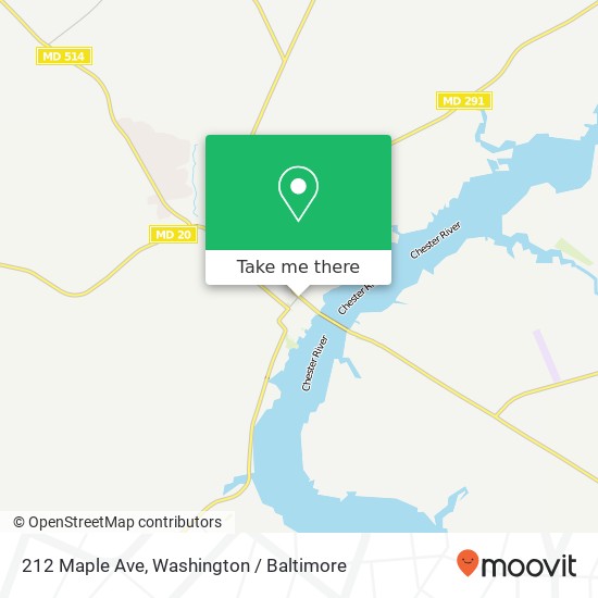 Mapa de 212 Maple Ave, Chestertown, MD 21620