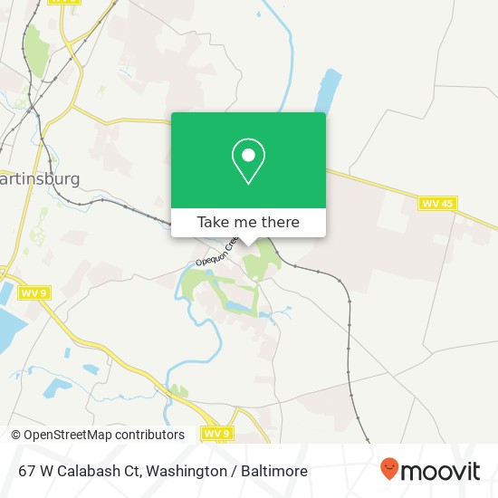Mapa de 67 W Calabash Ct, Martinsburg, WV 25405