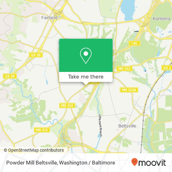 Powder Mill Beltsville, Beltsville, MD 20705 map