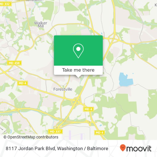 8117 Jordan Park Blvd, District Heights, MD 20747 map