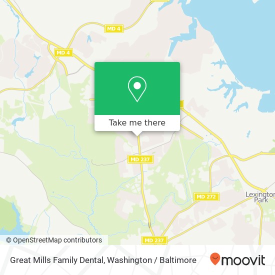 Mapa de Great Mills Family Dental, 22329 Greenview Pkwy