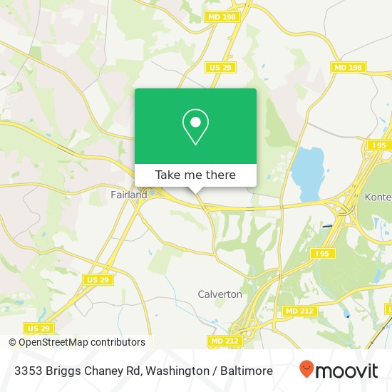 Mapa de 3353 Briggs Chaney Rd, Silver Spring, MD 20904