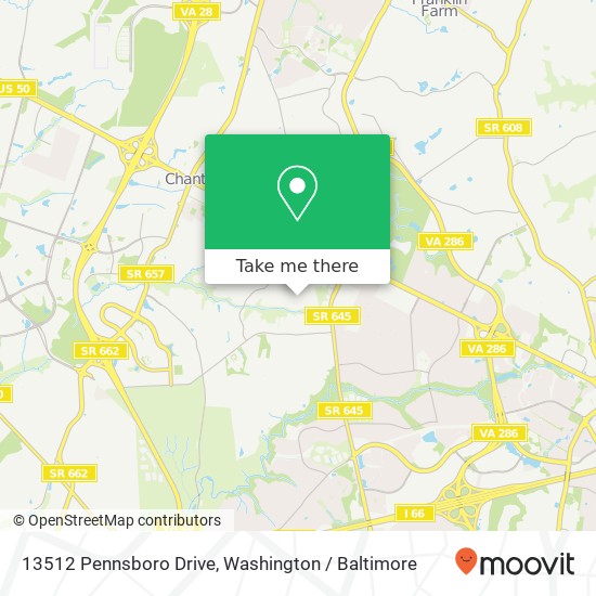 13512 Pennsboro Drive, 13512 Pennsboro Dr, Chantilly, VA 20151, USA map