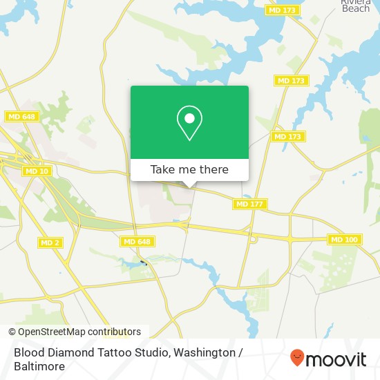 Mapa de Blood Diamond Tattoo Studio, 2425 Mountain Rd