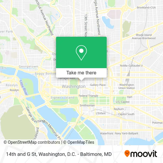 Mapa de 14th and G St