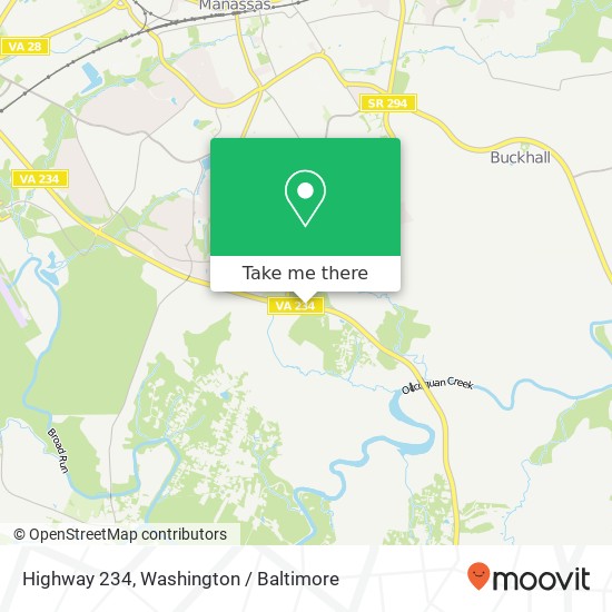 Highway 234, Manassas, VA 20112 map