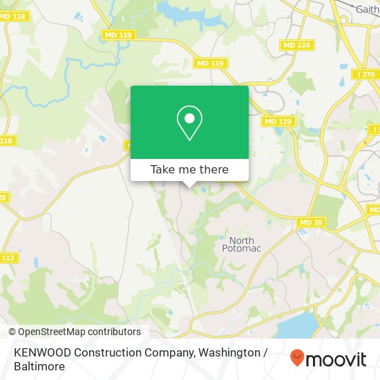 Mapa de KENWOOD Construction Company