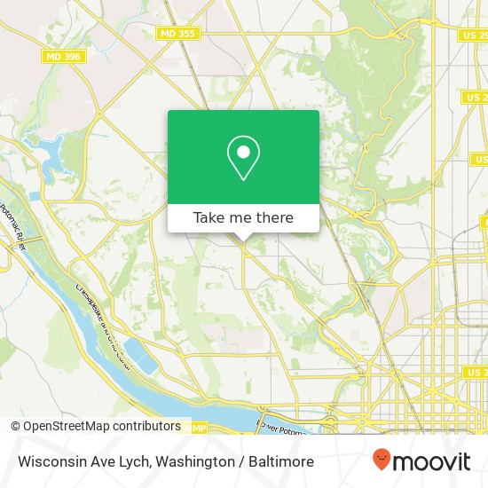 Mapa de Wisconsin Ave Lych, Washington, DC 20016