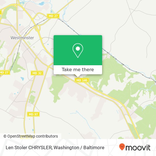 Mapa de Len Stoler CHRYSLER, 1001 Baltimore Blvd