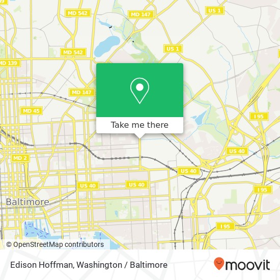 Mapa de Edison Hoffman, Baltimore, MD 21213