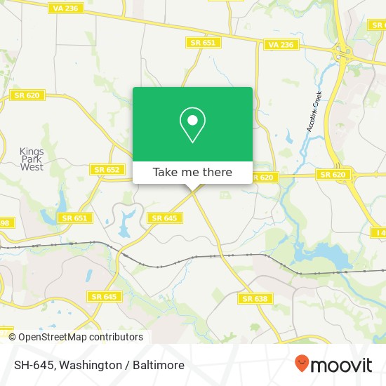 Mapa de SH-645, Springfield, VA 22151