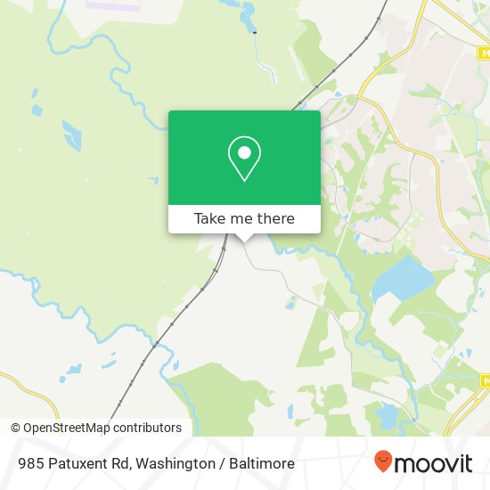 Mapa de 985 Patuxent Rd, Odenton, MD 21113