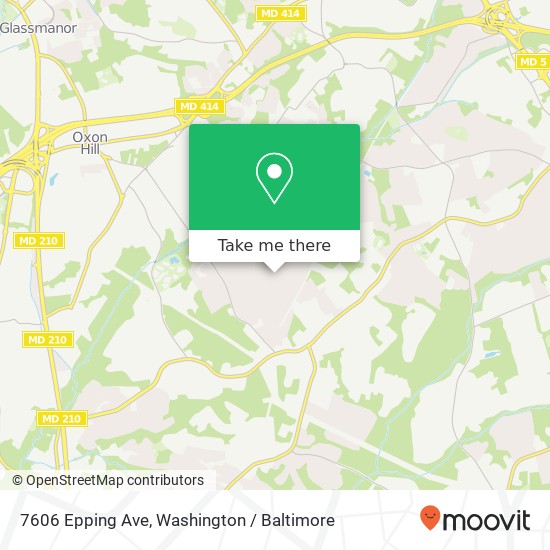 Mapa de 7606 Epping Ave, Fort Washington, MD 20744