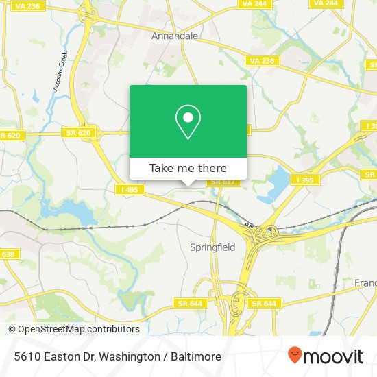 5610 Easton Dr, Springfield, VA 22151 map