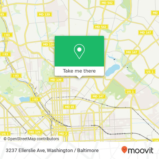 Mapa de 3237 Ellerslie Ave, Baltimore, MD 21218