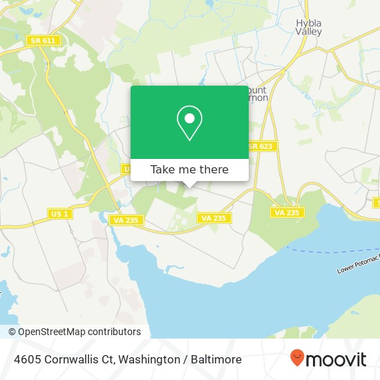 Mapa de 4605 Cornwallis Ct, Alexandria, VA 22309