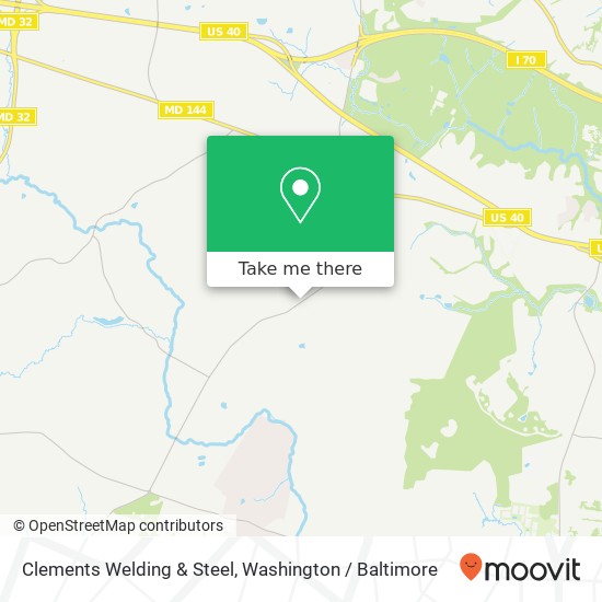 Mapa de Clements Welding & Steel, 3552 Folly Quarter Rd