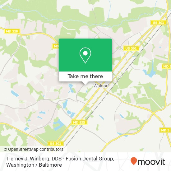 Mapa de Tierney J. Winberg, DDS - Fusion Dental Group, 2992 Waldorf Market Pl