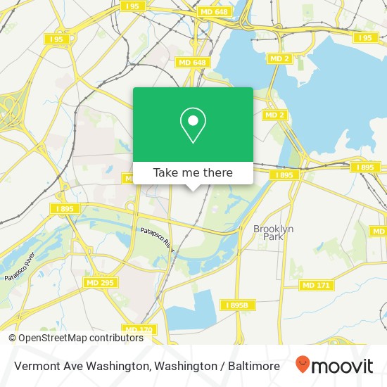Mapa de Vermont Ave Washington, Halethorpe, MD 21227