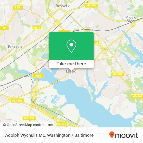 Mapa de Adolph Wychulis MD, 406 Eastern Blvd