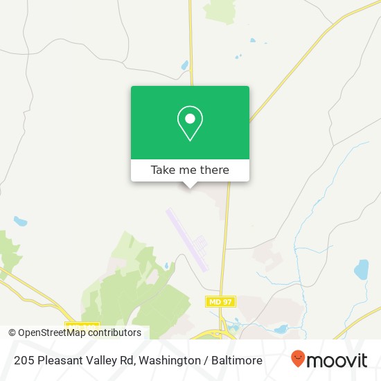 Mapa de 205 Pleasant Valley Rd, Westminster, MD 21158