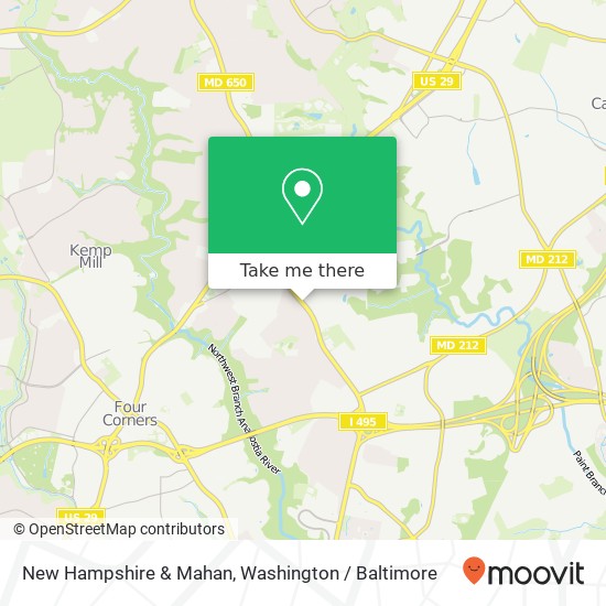 Mapa de New Hampshire & Mahan, Silver Spring, MD 20903