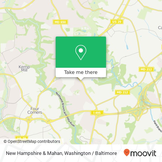 New Hampshire & Mahan, Silver Spring, MD 20903 map