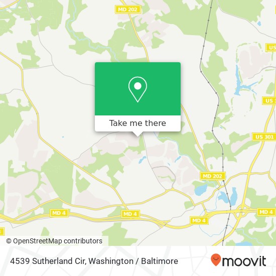 Mapa de 4539 Sutherland Cir, Upper Marlboro, MD 20772