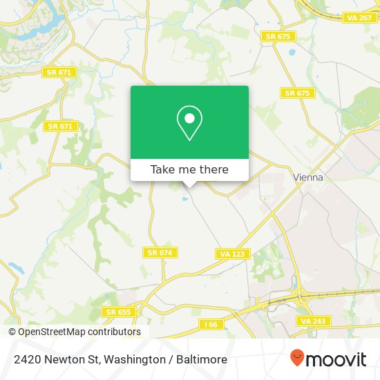 Mapa de 2420 Newton St, Vienna, VA 22181