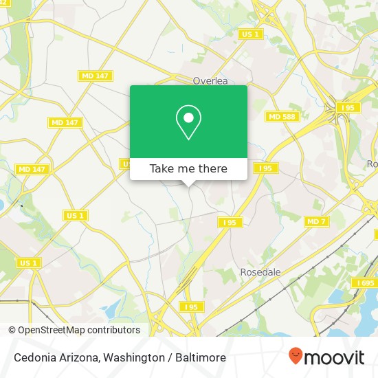 Cedonia Arizona, Baltimore, MD 21206 map