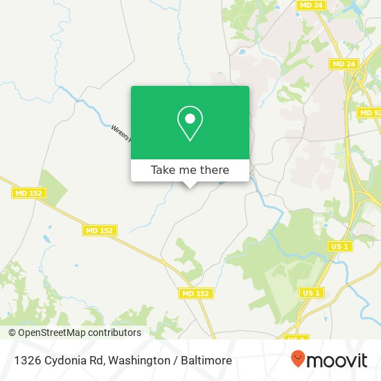 Mapa de 1326 Cydonia Rd, Fallston, MD 21047