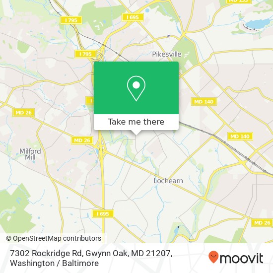 7302 Rockridge Rd, Gwynn Oak, MD 21207 map
