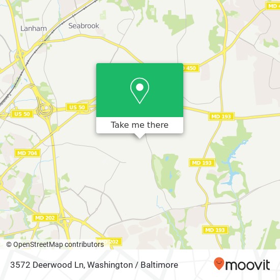 Mapa de 3572 Deerwood Ln, Bowie, MD 20721