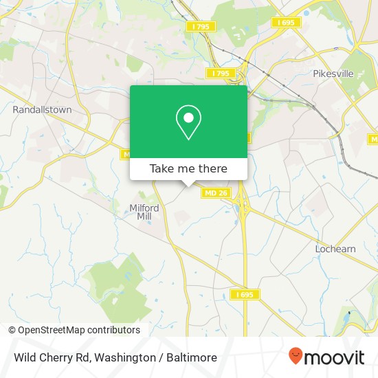 Mapa de Wild Cherry Rd, Windsor Mill, MD 21244