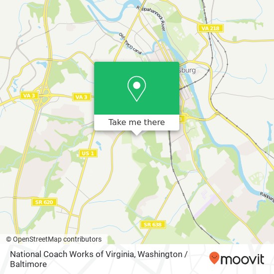 Mapa de National Coach Works of Virginia