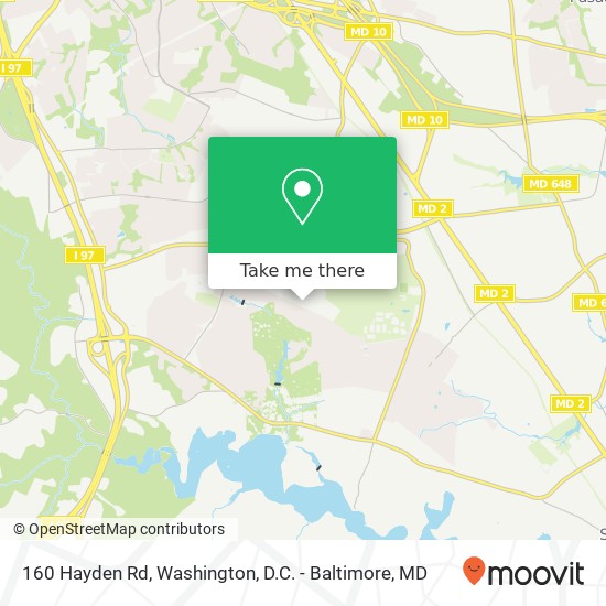 Mapa de 160 Hayden Rd, Millersville, MD 21108