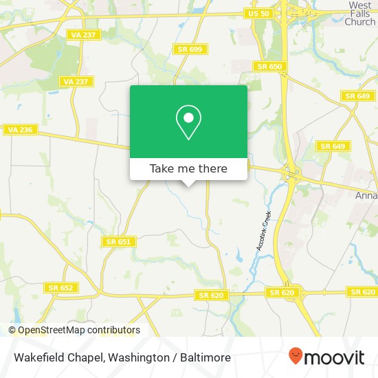 Wakefield Chapel, Annandale, VA 22003 map