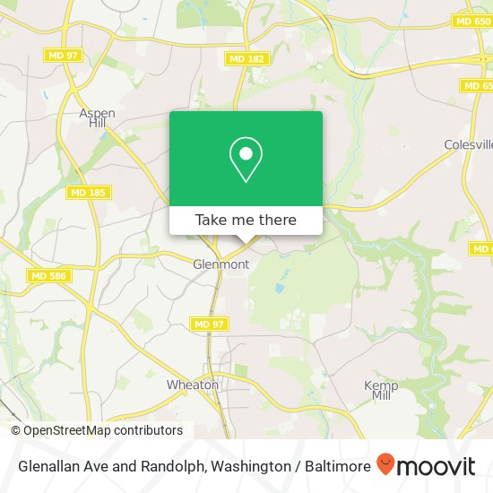 Mapa de Glenallan Ave and Randolph, Silver Spring, MD 20902