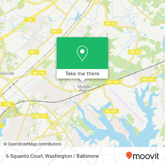 6 Squanto Court, 6 Squanto Ct, Middle River, MD 21220, USA map